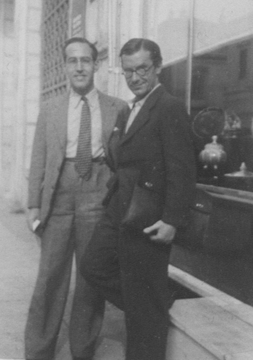 Ο Α. Γ. Ξύδης με τον Ν. Εγγονόπουλο, Αθήνα 1947